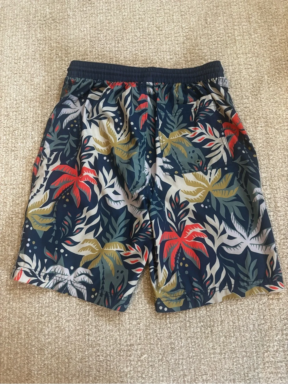 Old Navy Boys XXL 18 Tropical Palm Print Swim Trunks Board Shorts Beach Vacation